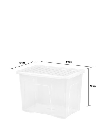 Wham Crystal 80L Box and Lid 4pk
