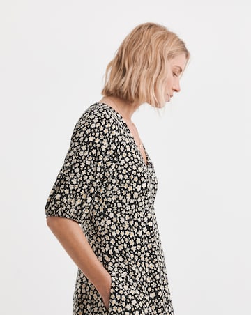 Bubble Sleeve Soft Touch Jersey Dress