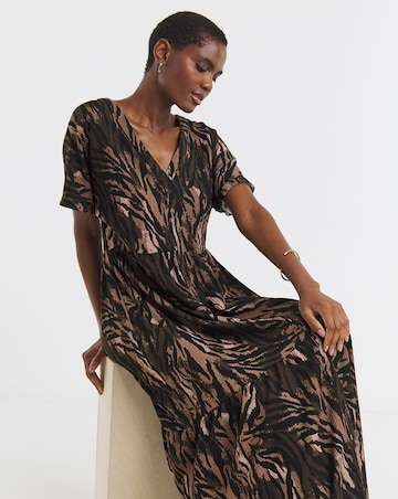 Textured Jersey Smock Dress