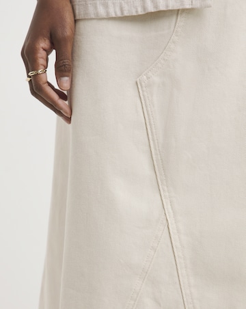 Ecru A Line Maxi Skirt
