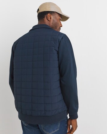 Navy Padded Hybrid Jacket