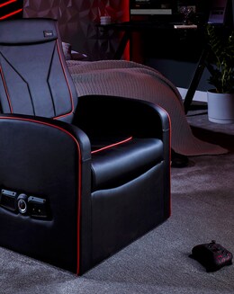X Rocker Shift Luxe Jr 2.1 Audio Ottoman Gaming Chair for Kids
