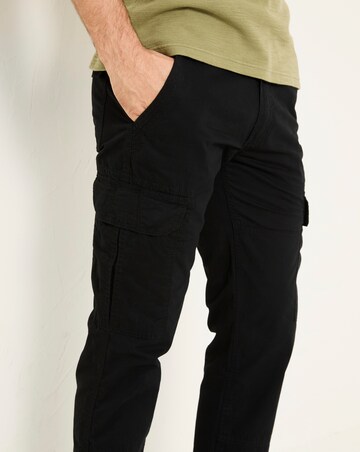 Fatface Bude Cargo Trousers - Washed Black