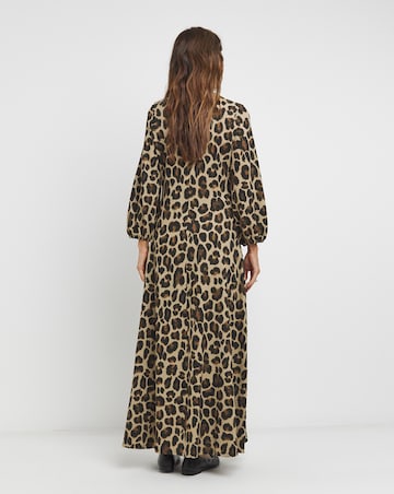 Textured Jersey Keyhole Maxi Dress