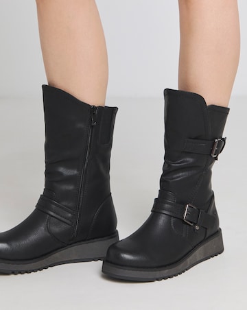 Heavenly Feet Hannah Buckle Boots Extra Wide EEE Fit
