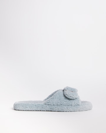 Mule Slipper with Buckle Detail - Wide Fit (E)