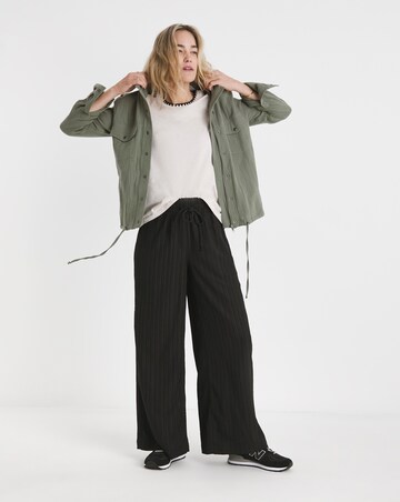 Oatmeal Crew Neck Stitch Detail Boxy T-Shirt