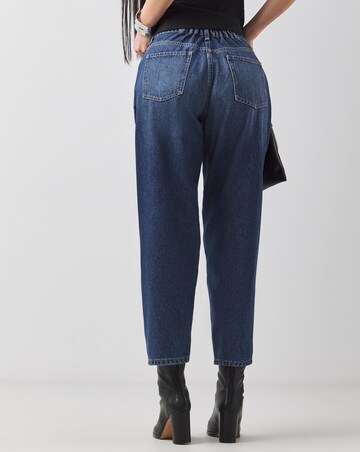 Mid Blue Barrel Leg Jeans