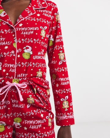 Grinch Button Through Pyjama Set