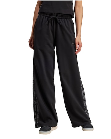 adidas Wide Leg Leopard Print 3 Stripe Jogger