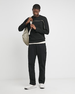 BOSS Black Stripe Crew Neck Sweat