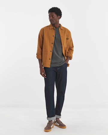 Short Sleeve Grandad T-Shirt Long Length- Burgundy