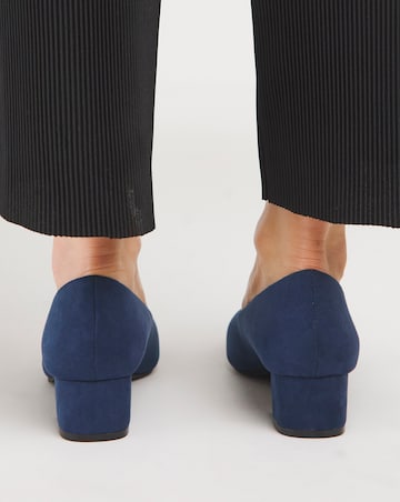 Orlia Flexi Sole Block Heel Court Shoes - Ultra Wide Fit (EEEEE)