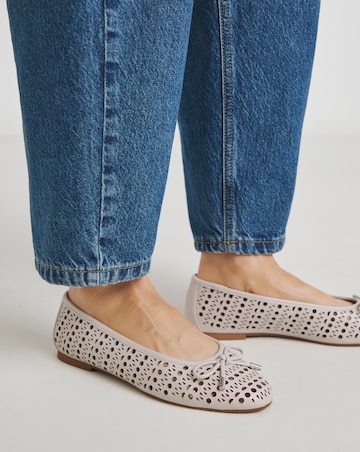 Hope Laser Cut Ballerinas - Extra Wide Fit (EEE)