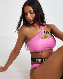 Calvin Klein Intense Power Rib One Shoulder Bikini Top