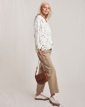 Julipa Printed Jersey Frill Neck Top