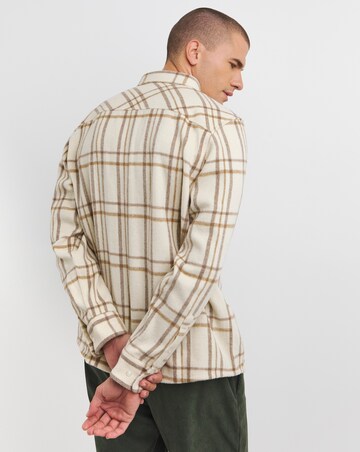 Long Sleeve Button Down Checked Flannel Shirt