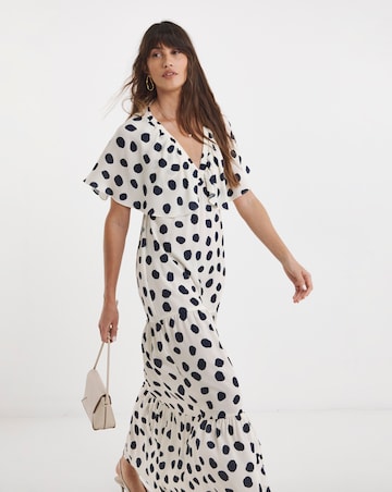 Cape Detail Maxi Dress