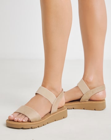 Simply Be Vanya Stretchy Strap Sandals - Wide Fit (E)