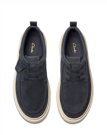 Clarks Polden Moc Shoe - Navy Suede
