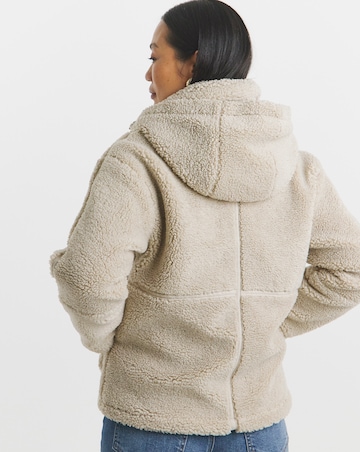 Cream Short Lined Borg Jacket