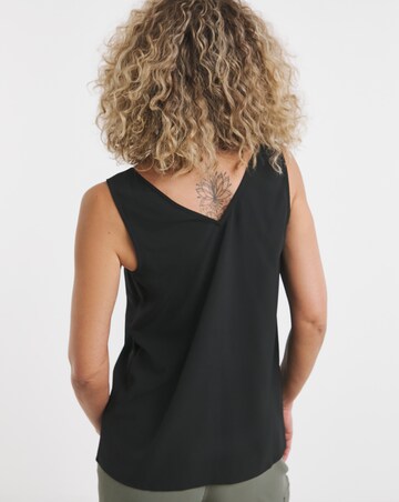 V Neck Woven Vest