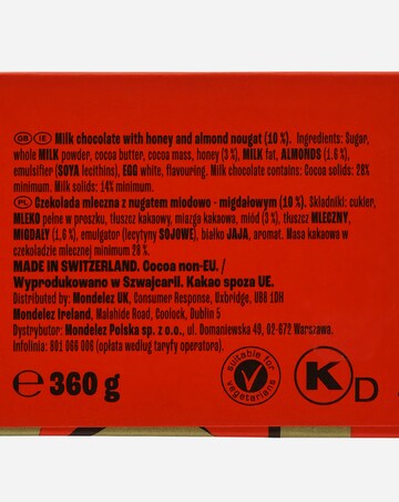 Toblerone Merry Christmas Milk Chocolate Bar 360g