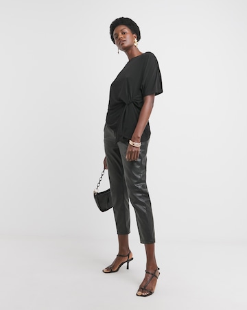 Black Twist Drape Top