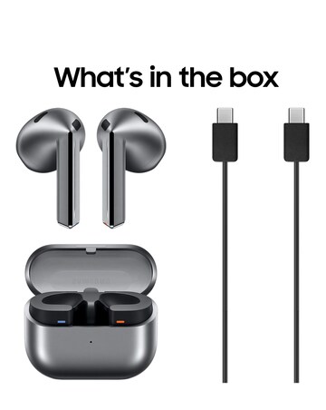 Samsung Galaxy Buds3 Wireless Earbuds - Silver - Galaxy AI