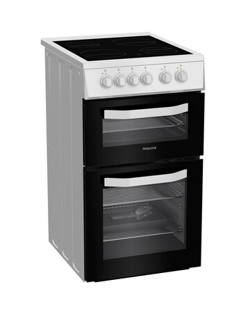 Hotpoint HTE5VCW 50cm Electric Twin Cooker with Ceramic Hob - White Installation