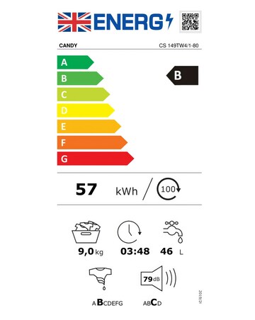 Candy Smart CS 149TW4/1 9kg Washing Machine - White + installation