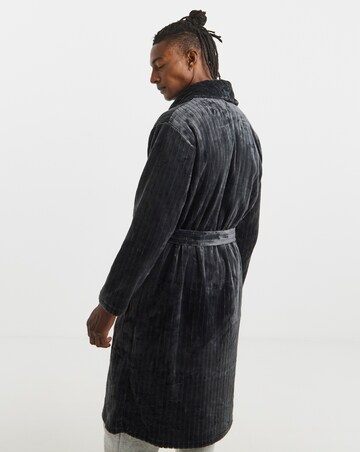 Striped Fleece Dressing Gown