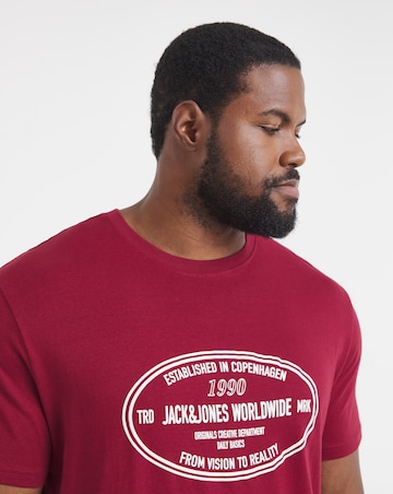 Jack & Jones York Logo T-Shirt - Red