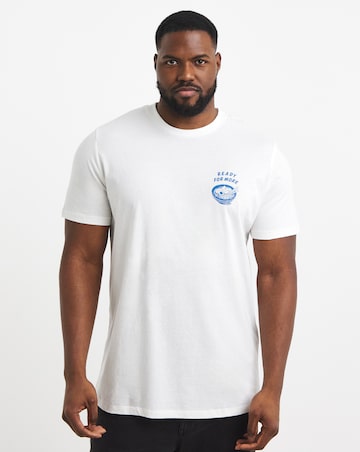 Jack & Jones Charge Back Graphic T-Shirt - White