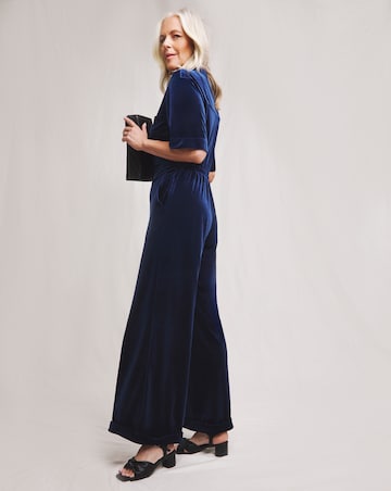 Julipa Velour Wide Leg Jumpsuit
