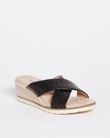 Cushion Walk Crossover Wedge Mule E Fit