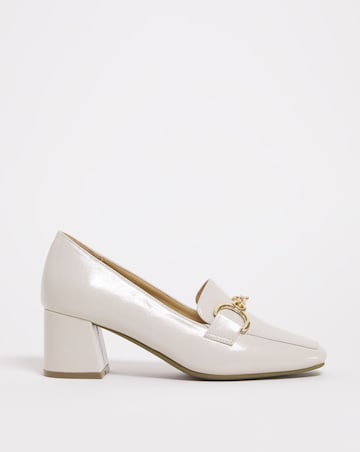 Flexible Block Heel Loafer with Trim EEE Fit