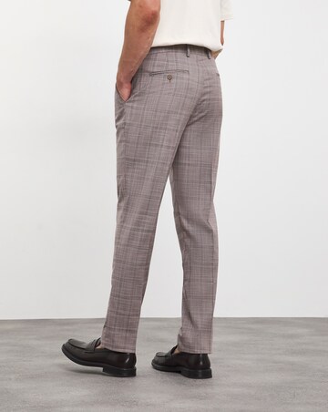Jordan Burgundy Check Suit Trouser