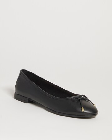 Talia Leather Ballerina Shoes - Wide Fit (E)