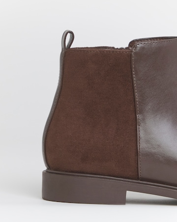 Ruth Classic Mixed Material Ankle Boots - Extra Wide Fit (EEE)
