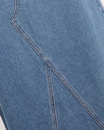 Blue A Line Maxi Skirt