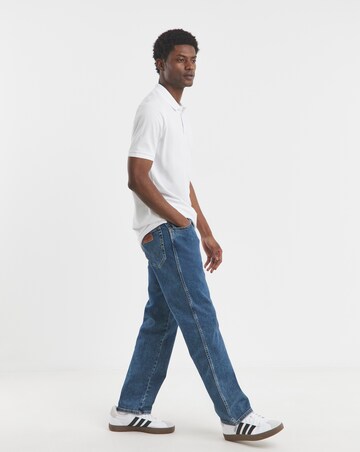 Pure Cotton White Pique Polo Extra Long Length- White