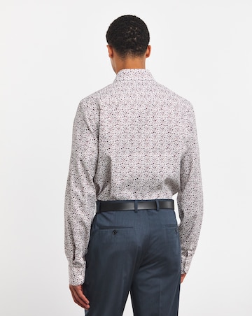 William Hunt Small Floral Print Jacquard Shirt