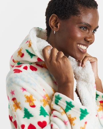 Pretty Secrets Christmas Fair Isle Dressing Gown