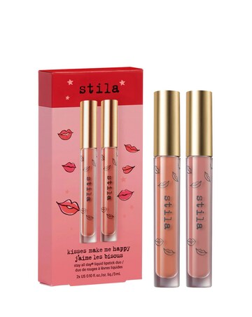 Stila Kisses Make Me Happy Stay All Day Lipstick Petal & Peach.Worth 42GBP