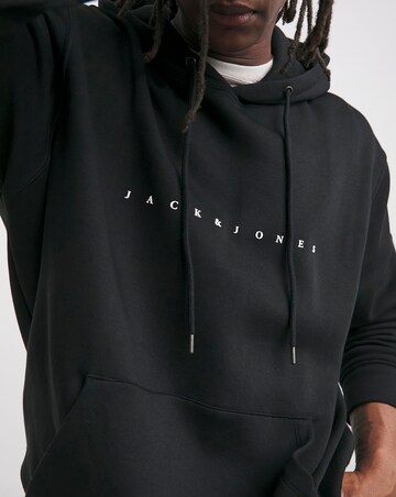 Jack & Jones Star Logo Hoodie - Black