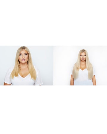 Beauty Works Deluxe Clip in 18inch Hair Extensions- Barely Blonde