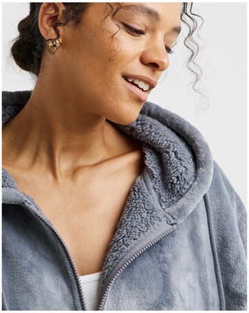 Pretty Secrets Zip Through Oversized Hooded Lounge Dress