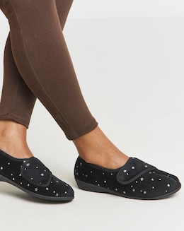 Topaz Touch &amp; Close Full Slipper - Wide Fit (E)