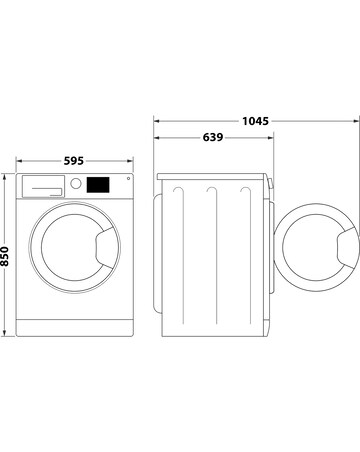 Hotpoint NSWM 1046 BS UK 10kg, 1400rpm, Washing Machine - White + Installation